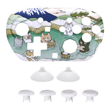 eXtremeRate Octagonal Gated Sticks Design Faceplate Shell with ThumbsGear Thumbsticks for Nintendo Switch 2 Pro Controller - Hot Spring Kitties - BDEPTR008