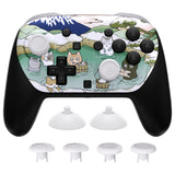 eXtremeRate Octagonal Gated Sticks Design Faceplate Shell with ThumbsGear Thumbsticks for Nintendo Switch 2 Pro Controller - Hot Spring Kitties - BDEPTR008