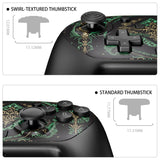 eXtremeRate Octagonal Gated Sticks Design Faceplate Shell with ThumbsGear Thumbsticks for Nintendo Switch 2 Pro Controller - Totem of Kingdom Black - BDEPTR004