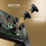 eXtremeRate Octagonal Gated Sticks Design Faceplate Shell with ThumbsGear Thumbsticks for Nintendo Switch 2 Pro Controller - Totem of Kingdom Black - BDEPTR004