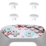 eXtremeRate Octagonal Gated Sticks Design Faceplate Shell with ThumbsGear Thumbsticks for Nintendo Switch 2 Pro Controller - Winter Blossom - BDEPTR005