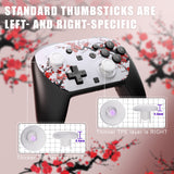 eXtremeRate Octagonal Gated Sticks Design Faceplate Shell with ThumbsGear Thumbsticks for Nintendo Switch 2 Pro Controller - Winter Blossom - BDEPTR005