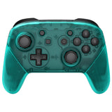 eXtremeRate Emerald Green Octagonal Gated Sticks Faceplate Backplate Handles, DIY Replacement Grip Housing Shell Cover for Nintendo Switch Pro Controller- Controller NOT Included - FRE624