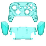 eXtremeRate Emerald Green Octagonal Gated Sticks Faceplate Backplate Handles, DIY Replacement Grip Housing Shell Cover for Nintendo Switch Pro Controller- Controller NOT Included - FRE624