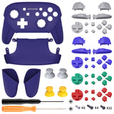 eXtremeRate Classic SwitchCube Style Faceplate Backplate Handles Cover, Octagonal Gated Sticks Design DIY Replacement Grip Housing Shell for Nintendo Switch Pro Controller - Controller NOT Included - FRE618