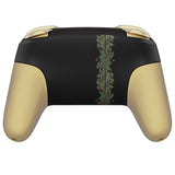 eXtremeRate Glow in Dark - Totem of Kingdom Black Faceplate Backplate Handles Cover, Octagonal Gated Sticks Design DIY Replacement Grip Housing Shell for Nintendo Switch Pro Controller - Controller NOT Included - FRE623