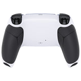 eXtremeRate Rubberized Black White Performance Rubberized Custom Back Housing Bottom Shell Compatible with ps5 Controller, Replacement Back Shell Cover Compatible with ps5 Controller - DPFU6005