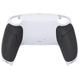 eXtremeRate Rubberized Black White Performance Rubberized Custom Back Housing Bottom Shell Compatible with ps5 Controller, Replacement Back Shell Cover Compatible with ps5 Controller - DPFU6005