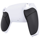 eXtremeRate Rubberized Black White Performance Rubberized Custom Back Housing Bottom Shell Compatible with ps5 Controller, Replacement Back Shell Cover Compatible with ps5 Controller - DPFU6005