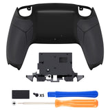 eXtremeRate Performance Custom Back Housing Bottom Shell for PS5 Controller BDM-010/020/030/040/050/060 - Rubberized Black - DPFU6001G2