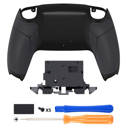 eXtremeRate Performance Custom Back Housing Bottom Shell for PS5 Controller BDM-010/020/030/040/050/060 - Rubberized Black - DPFU6001G2