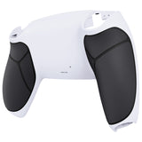 eXtremeRate Performance Custom Back Housing Bottom Shell for PS5 Controller BDM-010/020/030/040/050/060 - Rubberized Black White - DPFU6005G2