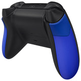 eXtremeRate Rubberized Blue Performance Non-Slip Texture Rubberized Grips Replacement Back Panels for Xbox Series X/S Controller - PX3C3004