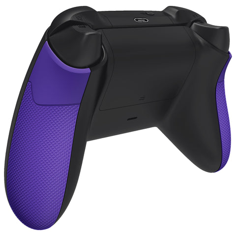 eXtremeRate Rubberized Purple Performance Non-Slip Texture Rubberized Grips Replacement Back Panels for Xbox Series X/S Controller - PX3C3005