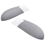 eXtremeRate Rubberized White & Gray Performance Non-Slip Texture Rubberized Grips Replacement Back Panels for Xbox Series X/S Controller - PX3C3009