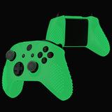 eXtremeRate PlayVital Soft Silicone Controller Cover Thumb Stick  Caps for Xbox One S for Xbox One X - Glow in Dark - Green - XBOWP0058GC