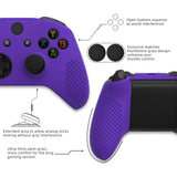 eXtremeRate PlayVital Soft Silicone Controller Cover Thumb Stick  Caps for Xbox One S for Xbox One X - Purple - XBOWP0056GC