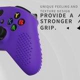 eXtremeRate PlayVital Soft Silicone Controller Cover Thumb Stick  Caps for Xbox One S for Xbox One X - Purple - XBOWP0056GC