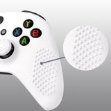 eXtremeRate PlayVital Soft Silicone Controller Cover Thumb Stick  Caps for Xbox One S for Xbox One X - White - XBOWP0057GC