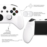 eXtremeRate PlayVital Soft Silicone Controller Cover Thumb Stick  Caps for Xbox One S for Xbox One X - White - XBOWP0057GC