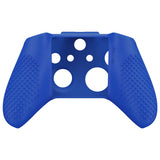 eXtremeRate PlayVital Soft Dark Blue Silicone Controller Cover Grips Caps for Xbox One S for Xbox One X-XBOWP0040GC