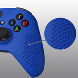 eXtremeRate PlayVital Soft Dark Blue Silicone Controller Cover Grips Caps for Xbox One S for Xbox One X-XBOWP0040GC