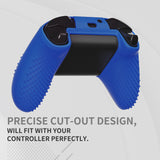 eXtremeRate PlayVital Soft Dark Blue Silicone Controller Cover Grips Caps for Xbox One S for Xbox One X-XBOWP0040GC