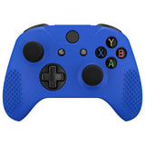 eXtremeRate PlayVital Soft Dark Blue Silicone Controller Cover Grips Caps for Xbox One S for Xbox One X-XBOWP0040GC