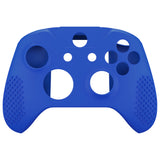 eXtremeRate Soft Dark Blue Silicone Controller Cover Grips Caps for Xbox One S for Xbox One X-XBOWP0040GC