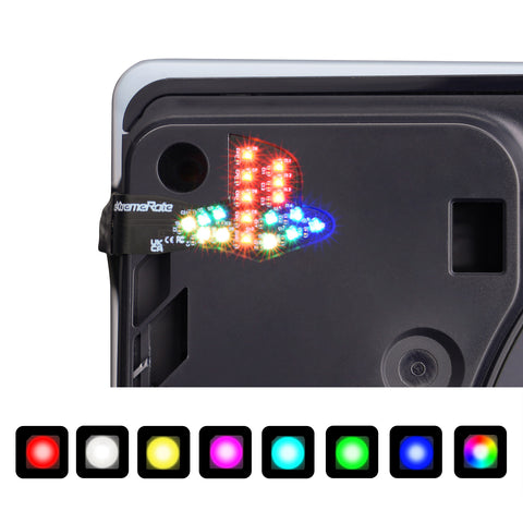 eXtremeRate 7 Colors 40 Effects RGB RAINBOW Logo LED Kit for PS5 Slim/Pro Console, Illuminated Decoration Logo LED for PS5 Slim/Pro Disc & Digital Console - PFLED18