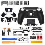 eXtremeRate RISE4 Plus MAX Back Paddles Kit with Clicky Trigger Stops & Rubberized Grip for PS5 Controller BDM-030/040/050/060 - Black - HKCPFM001M3