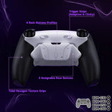 eXtremeRate RISE4 Plus MAX Back Paddles Kit with Clicky Trigger Stops & Rubberized Grip for PS5 Controller BDM-030/040/050/060 - White Black - White - HKCPFM003M3