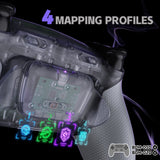 eXtremeRate RISE Plus MAX Back Paddles Kit with Clicky Trigger Stops & Rubberized Grip for PS5 Controller BDM-010/020 - Clear & Gray - GQTPFM007