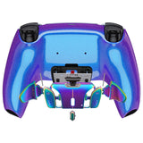 eXtremeRate Rainbow Aura Blue & Purple Real Metal Buttons (RMB) Version RISE4 Remap Kit for PS5 Controller BDM-030/040 - Chameleon Purple Blue - YPFJ7014G3