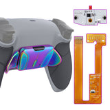 eXtremeRate Rainbow Aura Blue & Purple Real Metal Buttons (RMB) Version RISE4 Remap Kit for PS5 Controller BDM-030/040/050 - Rubberized New Hope Gray & Classic Gray - YPFJ7013G3
