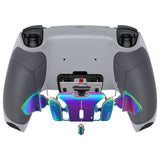 eXtremeRate Rainbow Aura Blue & Purple Real Metal Buttons (RMB) Version RISE4 Remap Kit for PS5 Controller BDM-030/040 - Rubberized New Hope Gray & Classic Gray - YPFJ7013G3