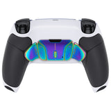 eXtremeRate Rainbow Aura Blue & Purple Real Metal Buttons (RMB) Version RISE4 Remap Kit for PS5 Controller BDM-030/040 - Rubberized White Black - YPFJ7012G3