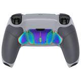 eXtremeRate Rainbow Aura Blue & Purple Real Metal Buttons (RMB) Version RISE4 Remap Kit for PS5 Controller BDM-010/020 - Rubberized New Hope Gray & Classic Gray - YPFJ7013