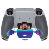 eXtremeRate Rainbow Aura Blue & Purple Real Metal Buttons (RMB) Version RISE Remap Kit for PS5 Controller BDM-030/040/050 - Rubberized New Hope Gray & Classic Gray - XPFJ7013G3