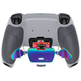 eXtremeRate Rainbow Aura Blue & Purple Real Metal Buttons (RMB) Version RISE Remap Kit for PS5 Controller BDM-030/040 - Rubberized New Hope Gray & Classic Gray - XPFJ7013G3
