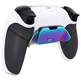 eXtremeRate Rainbow Aura Blue & Purple Real Metal Buttons (RMB) Version RISE Remap Kit for PS5 Controller BDM-030/040 - Rubberized White Black - XPFJ7012G3