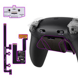 eXtremeRate Real Metal Buttons (RMB) Version RISE4 Plus MAX Back Paddles Kit with Clicky Trigger Stops & Rubberized Grip for PS5 Controller BDM-030/040/050/060 - Black - HKCPFJ001M3
