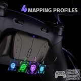 eXtremeRate Real Metal Buttons (RMB) Version RISE4 Plus MAX Back Paddles Kit with Clicky Trigger Stops & Rubberized Grip for PS5 Controller BDM-030/040/050/060 - Black - HKCPFJ001M3