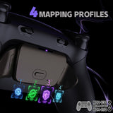 eXtremeRate Real Metal Buttons (RMB) Version RISE Plus MAX Back Paddles Kit with Clicky Trigger Stops & Rubberized Grip for PS5 Controller BDM-030/040/050 - Black - GQTPFJ001M2