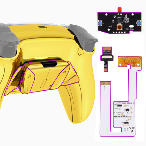 Remapped Gaming Controller eXtremeRate Remappable RISE4 V3 Remap Kit for PS5 Controller BDM-030/0 ...