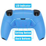 eXtremeRate Remappable RISE4 V3 Remap Kit for PS5 Controller BDM-030/040/050 - Rubberized Starlight Blue - YPFU6006G4
