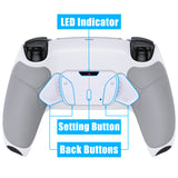 eXtremeRate Remappable RISE4 V3 Remap Kit for PS5 Controller BDM-030/040/050/060 - Rubberized White - YPFU6002G5