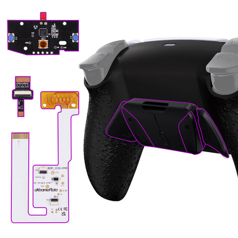 eXtremeRate Remappable RISE4 V3 Remap Kit for PS5 Controller BDM-030/040/050/060 - Textured Black - YPFP3002G5