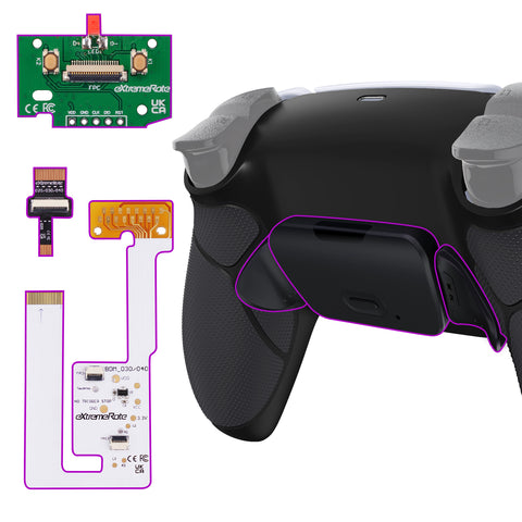 eXtremeRate Remappable RISE V4 Remap Kit for PS5 Controller BDM-030/040/050/060 - Rubberized Black - XPFU6001G5