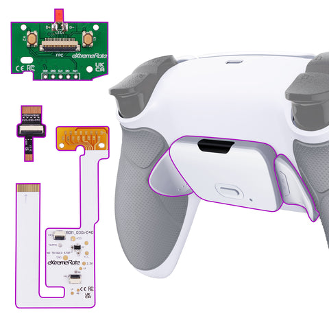 eXtremeRate Remappable RISE V4 Remap Kit for PS5 Controller BDM-030/040/050/060 - Rubberized White - XPFU6002G5